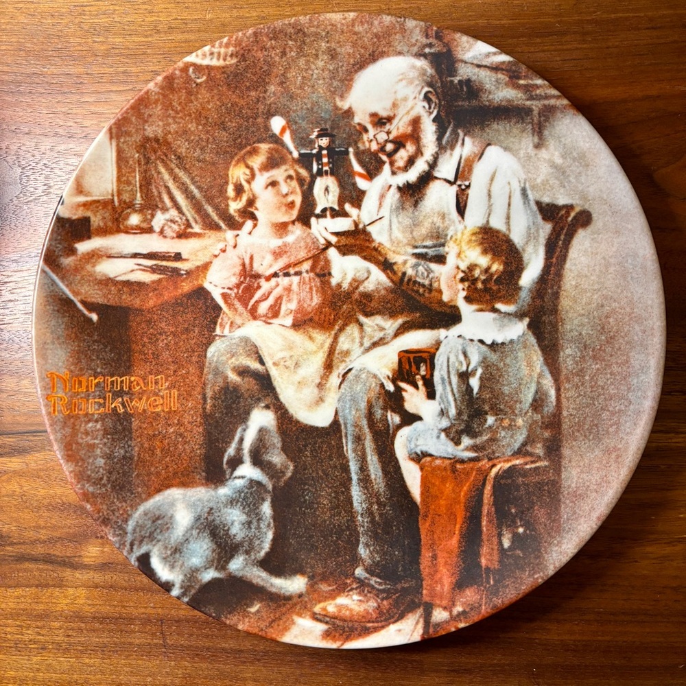 First Limited Edition Plate of the Toy Maker by Norman Rockwell Knowles